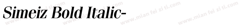 Simeiz Bold Italic字体转换